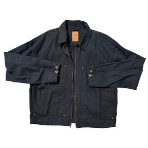 GAP Men's Navy Blue Cotton Canvas Chore Jacket With Pockets